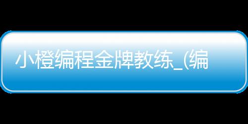 小橙编程金牌教练_(编程小将怎么样一年费用多少)