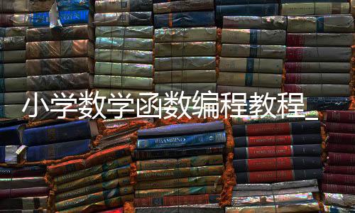 小学数学函数编程教程_(小学数学函数编程教程下载)
